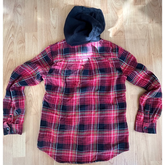 Vans Kids Flannel with hood - Medium - black / red - Picture 2 of 4